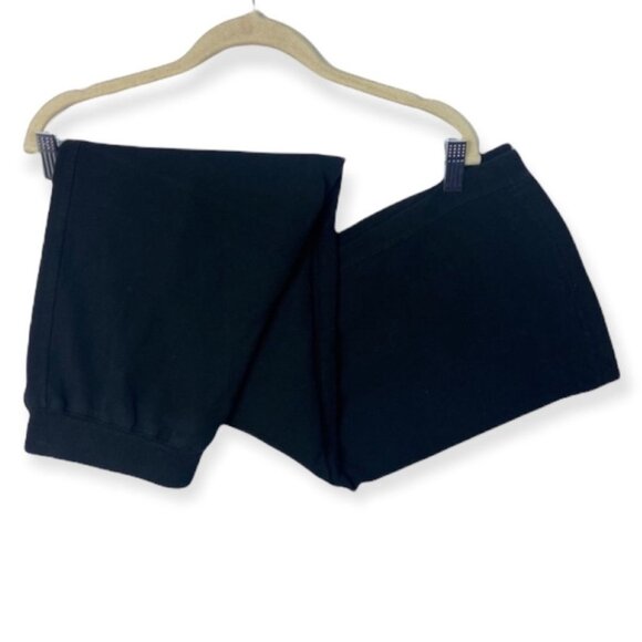 Roots Active Black Wide Leg Pants Medium Track Pants Sweatpant High Rise Legging - Picture 8 of 15